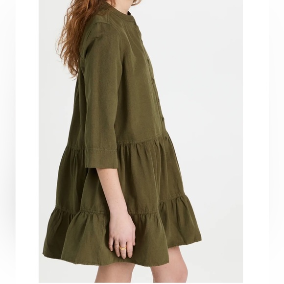 APIECE APART olive drop waist dress NWT - Picture 2 of 4